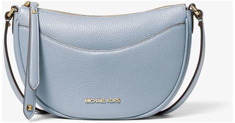 michael kors crossbody blauw|michael kors brown leather handbag.